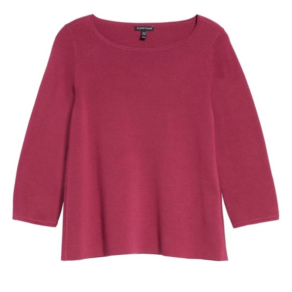 Eileen Fisher Silk OrganicCotton Interlock Sweater - Picture 5 of 10